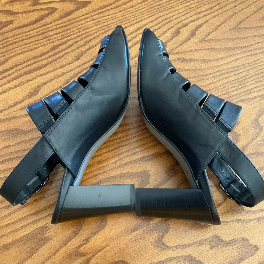 Paul Green Obermaterial Echt Leder Peep Toe Heels, Women’s Sz 8